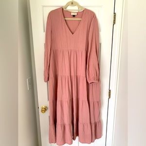 Universal Threads Blush tiered maxi dress Sz L